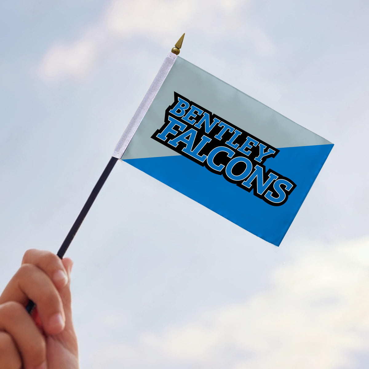Bentley University Stick Flag 4 x 6 inch