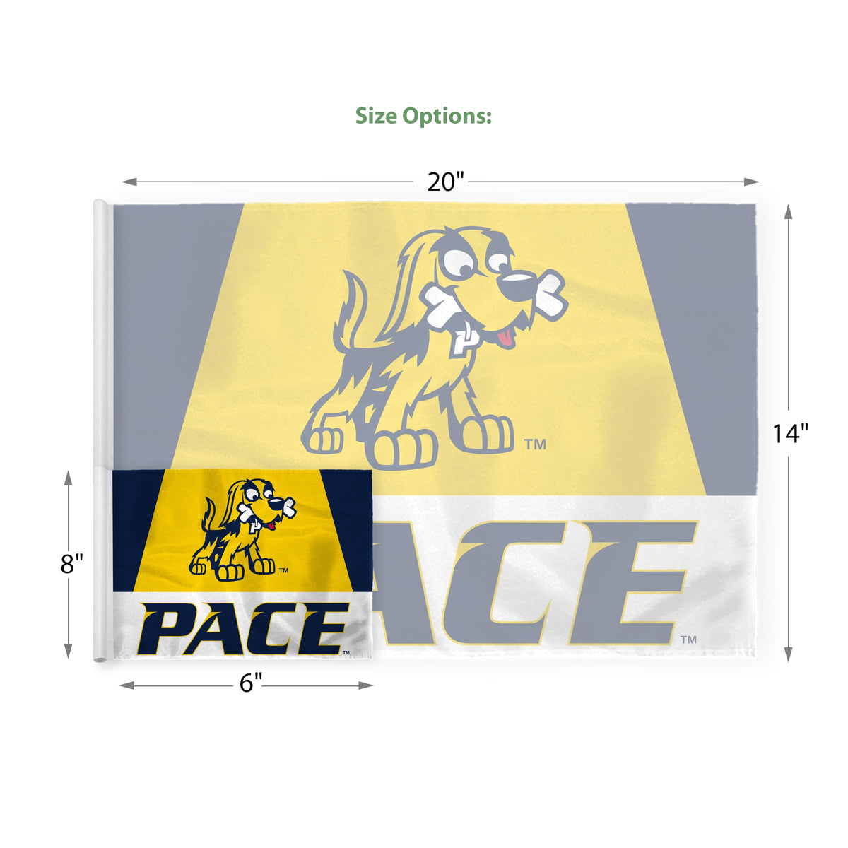 Pace University Golf Flag 6 x 8 inch