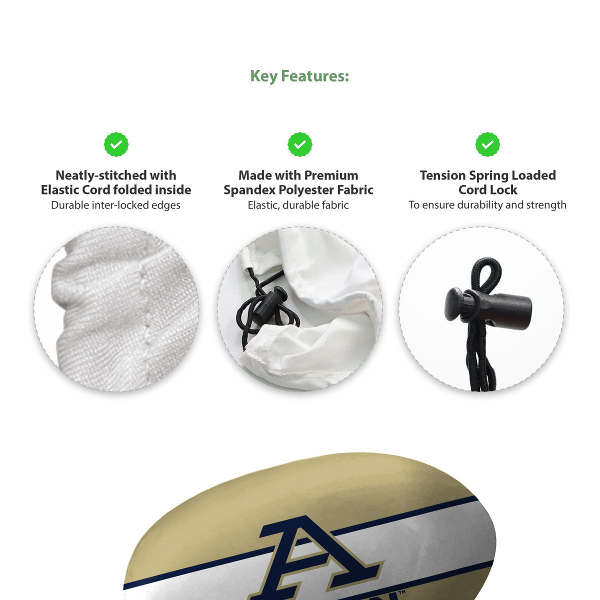 University of Akron Car Mirror Cover 11.8 x 9.5 inch