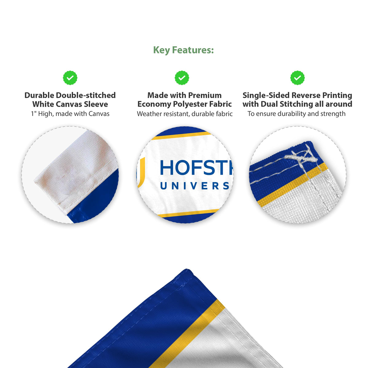 Hofstra University Premium Car Flag 10.5 x 15 inch