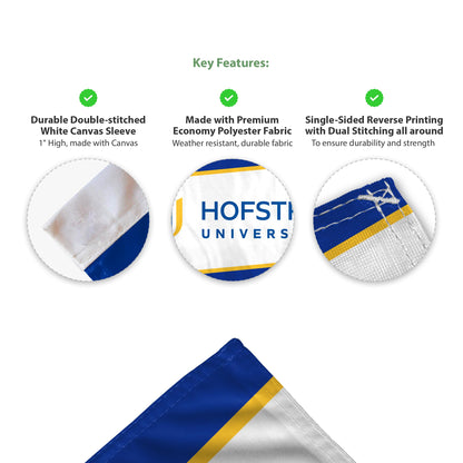 Hofstra University Premium Car Flag 10.5 x 15 inch