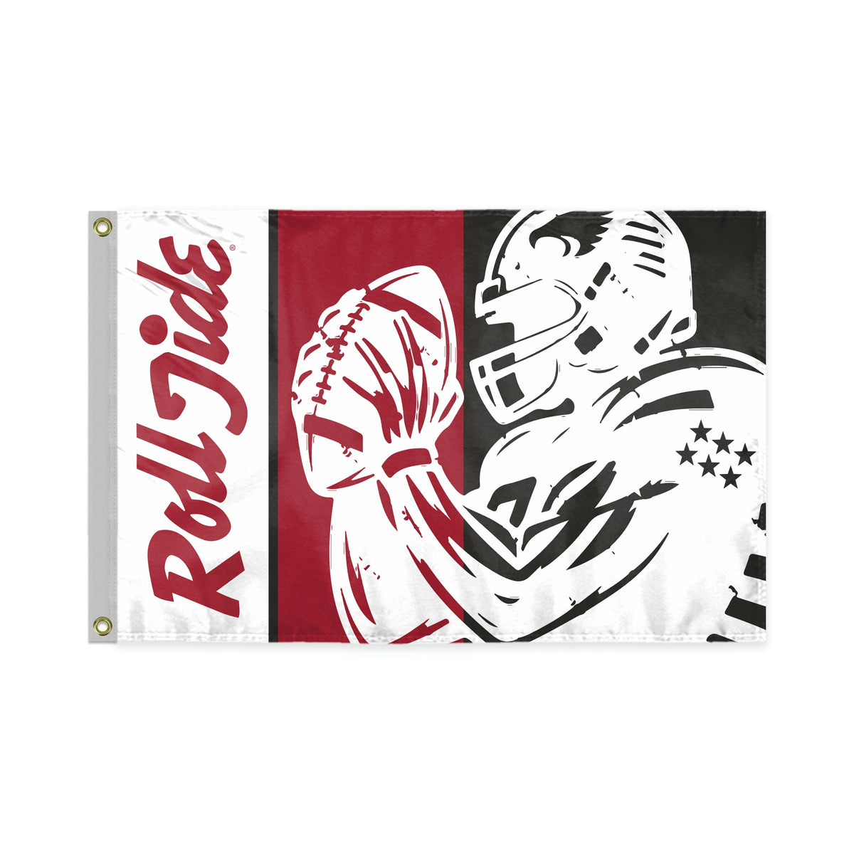AGAS Alabama University Crimson Tide Roll Tide Boat and Nautical Flag 12x18 Inch Single-Reverse Printed Polyester with Brass Grommets - NCAA Licensed Roll Tide Flags