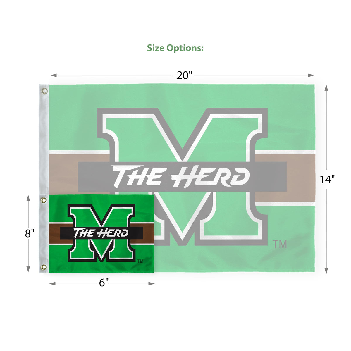 Marshall University Golf Flag 14 x 20 inch
