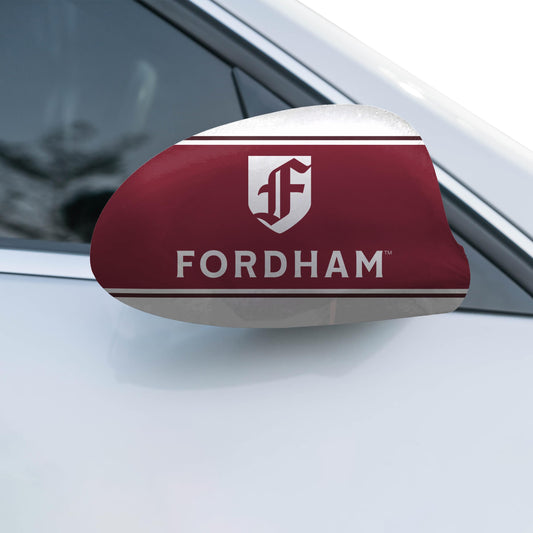 AGAS Fordham University Car Mirror Cover 10.6 x 9.5 inch – Single Sided Printed Spandex Polyester Fordham Rams Mirror Cover with F Logo – Official NCAA Product – Fordham University Side Mirror Cover with Elastic Cord, Cord Lock and Double Stitching