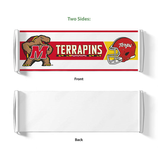 AGAS Maryland UMD University Retractable Scroll Banner - Turtle Terps Rolla Banner