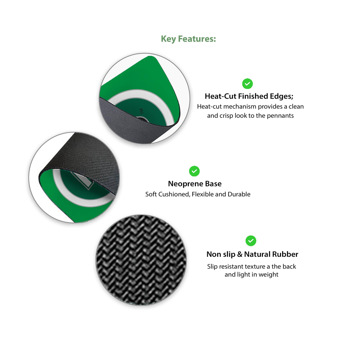 AGAS Binghamton University Mouse Pad 8 x 7 inch – Single Sided Printed Neoprene Block B Logo Design – Official NCAA Binghamton Bearcats Product – Mouse Pad with Non Slip Rubber Base and Heat Cut Edges