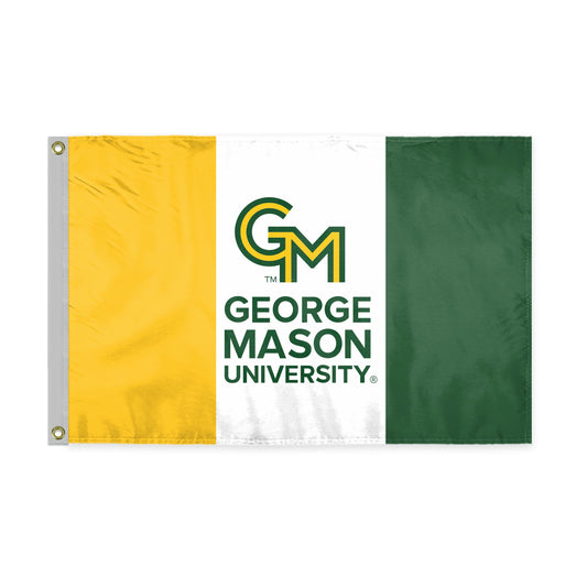 AGAS George Mason GMU Patriots Logo Small Flags 2x3 Ft Printed Polyester with Brass Grommets - 2 x 3 Feet University Outdoor Banner