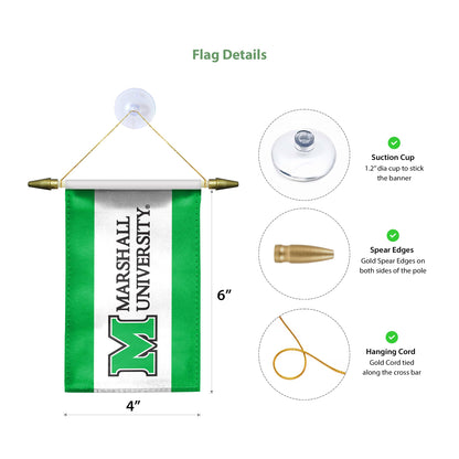 Marshall University Mini Banner 4 x 6 inch