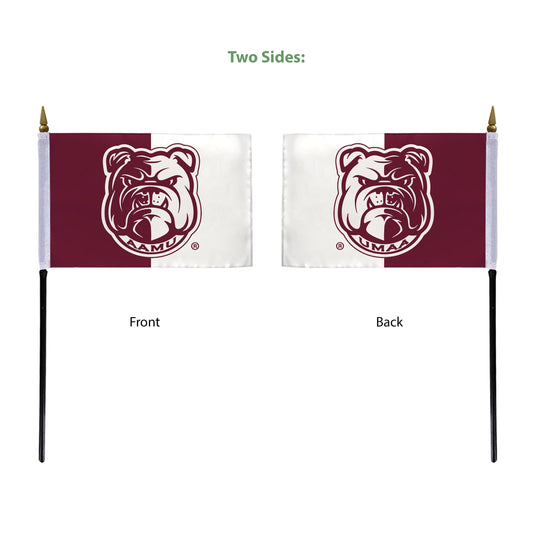 Alabama A&M University Stick Flag 4 x 6 inch