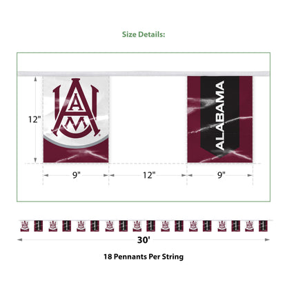 Alabama A&M University Pennant String 9 x 12 inch