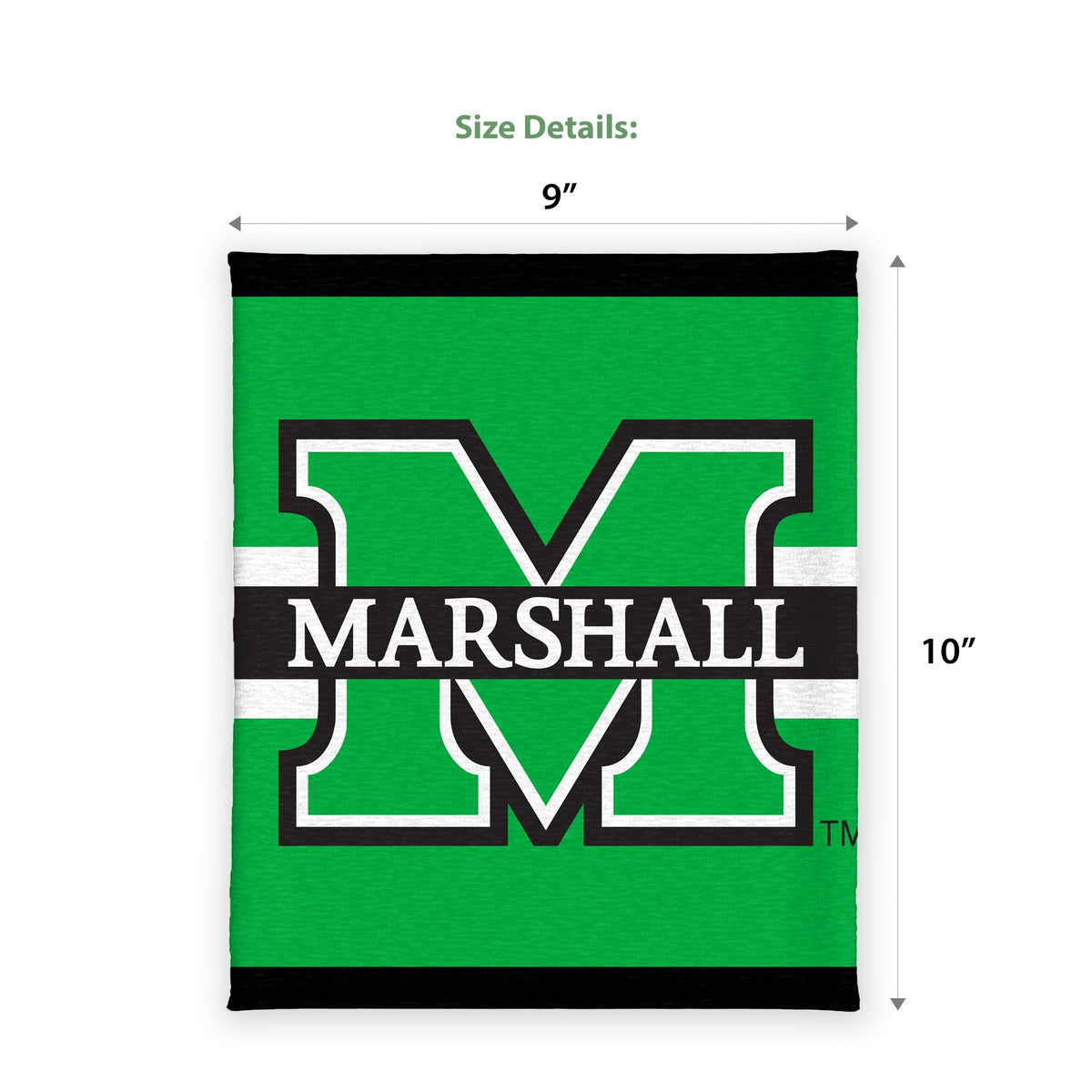Marshall University Neck Gaiter 9 x 10 inch