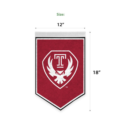 AGAS Temple University - Felt Banner - 12" x 18"