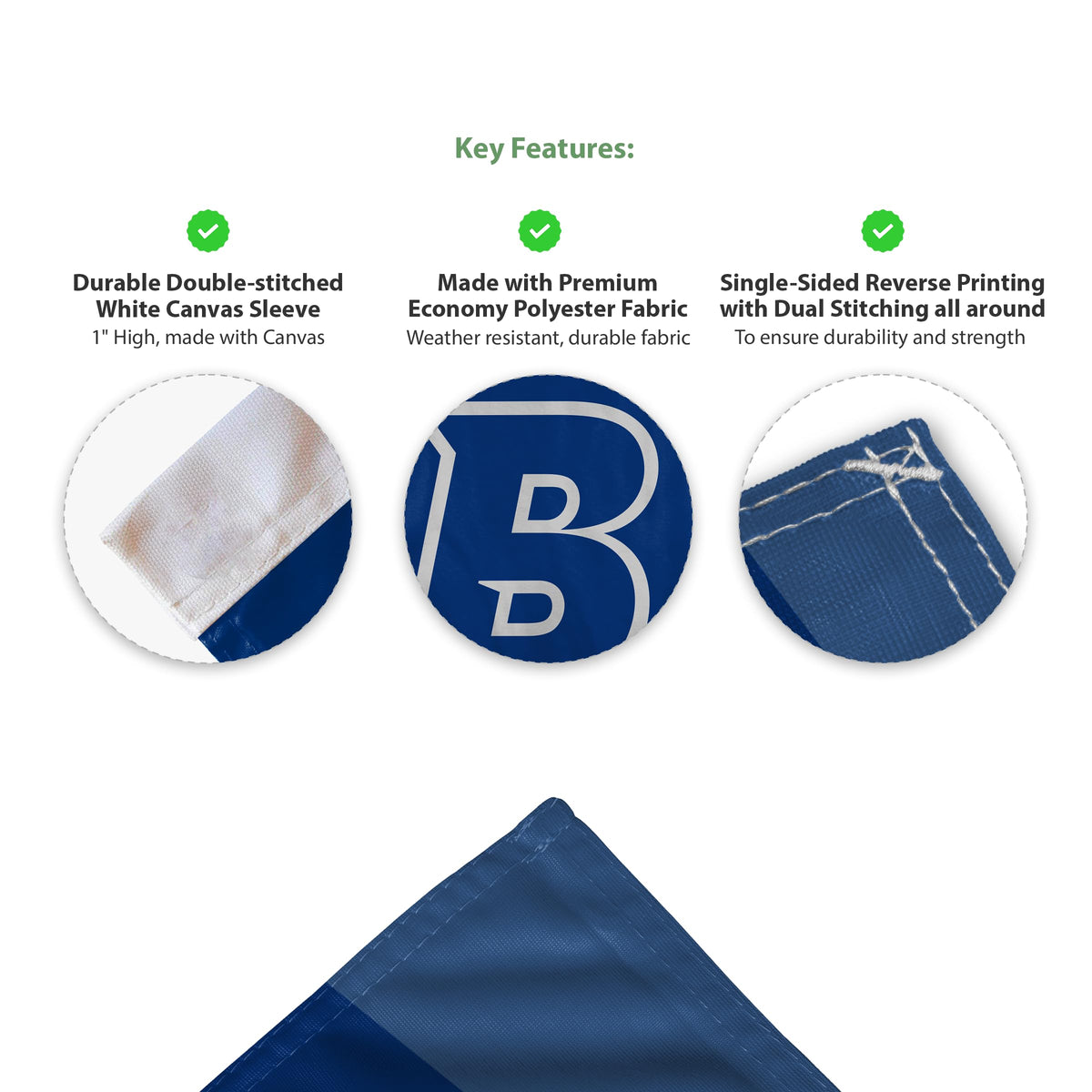 Brandeis University Premium Car Flag 10.5 x 15 inch