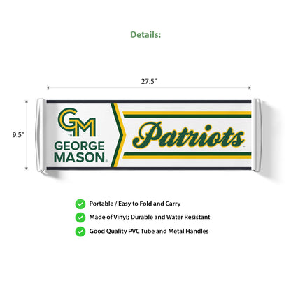 AGAS George Mason GMU University Patriots Scroll Banner - Rolla Banner