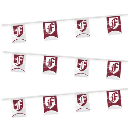 AGAS Fordham University Rectangle Pennant Banner String 9 x 12 inch – 30 ft Flags Fordham Rams Banner – Single Sided Printed 9 Mil Poly – Official NCAA Product – Fordham University Party Banner with 18 Pennants