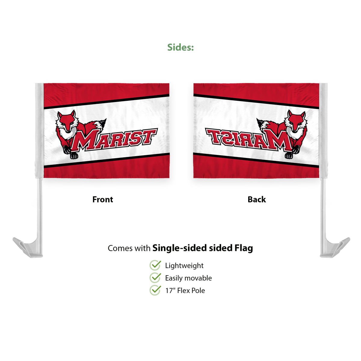Marist University Economy Car Flag 12 x 16 inch