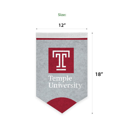 AGAS Temple University - Felt Banner - 12" x 18"