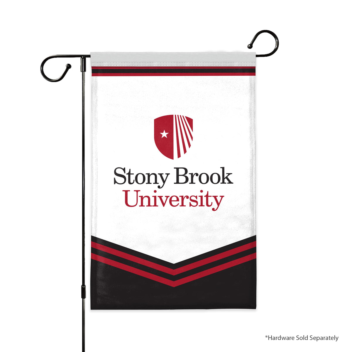 AGAS Stony Brook University Garden Flag 12 x 18 inch – Single Sided Printed Polyester Stony Brook Seawolves Design – Official NCAA SBU Product – Outdoor Display with Canvas Sleeve and Reinforced Stitching - Without Pole
