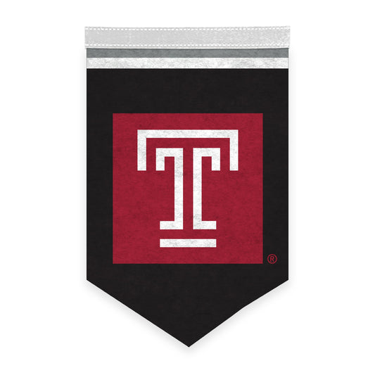 AGAS Temple University - Felt Banner - 12" x 18"