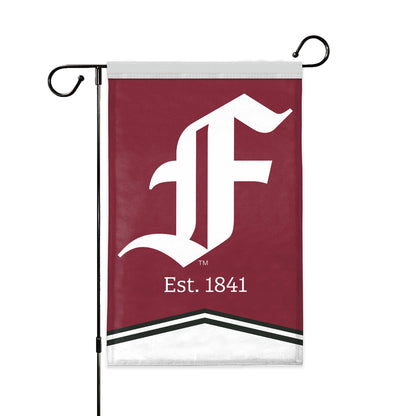 AGAS Fordham University Garden Flag 12 x 18 inch – Single Sided Printed Polyester Fordham Rams Flag with F Logo – Official NCAA Product – Fordham University Outdoor Flag with Canvas Sleeve and Reinforced Stitching No Pole Included