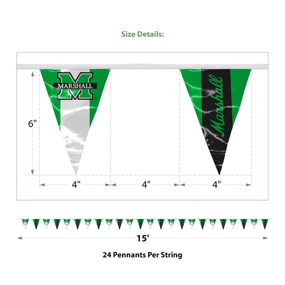 Marshall University Pennant Banner String 4 x 6 inch
