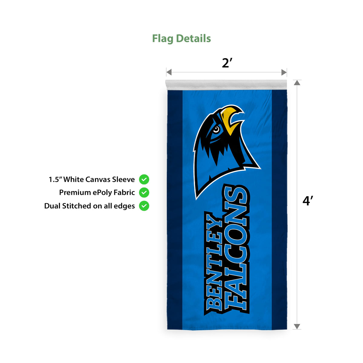 Bentley University Banner 2 ft x 4 ft