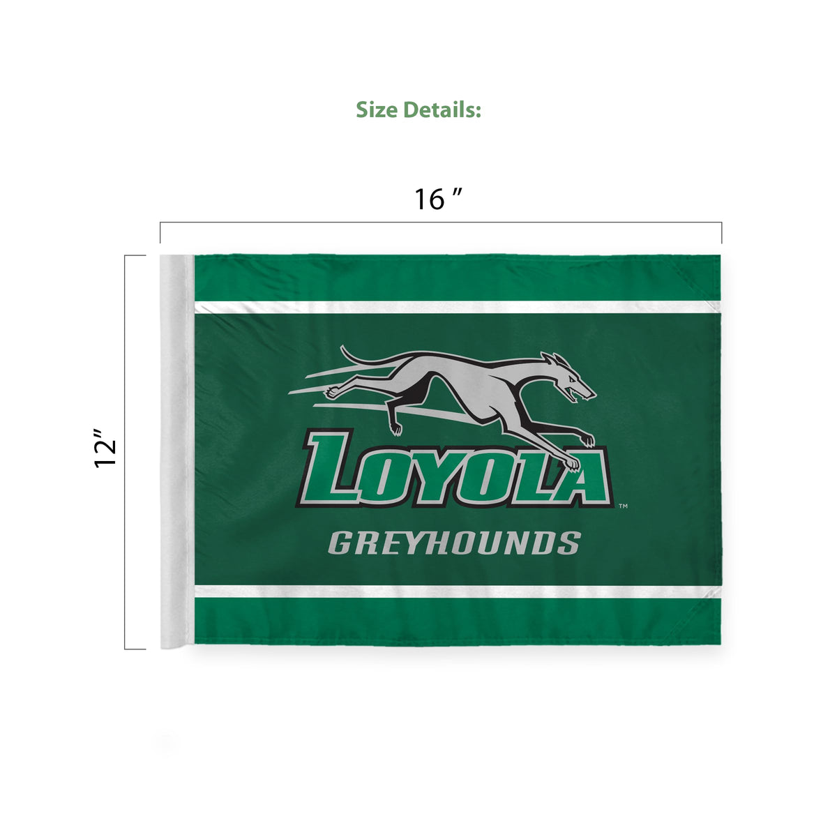 Loyola Maryland University Economy Car Flag 12 x 16 inch