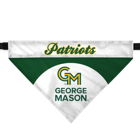 AGAS George Mason University Pet Bandana 14.75 x 9.5 inch – Single Sided Printed Polyester Patriots Wordmark – Officially Licensed George Mason Patriots Pet Bandana