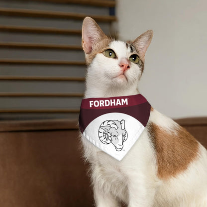 AGAS Fordham University Pet Bandana 14.75 x 9.5 inch – Single Sided Printed Polyester Fordham Rams Bandana with Ram Head Logo – Official NCAA Product – Fordham University Pet Bandana