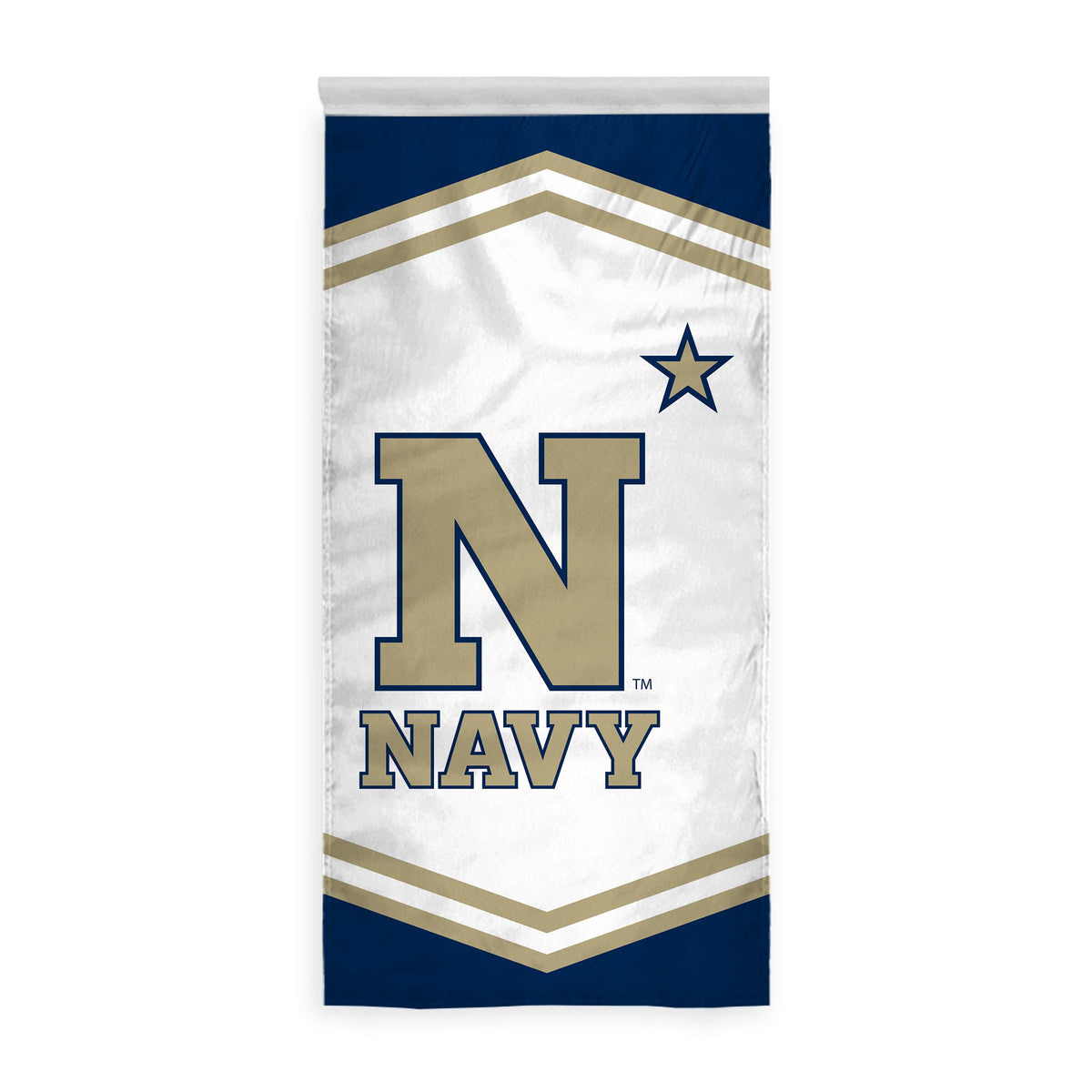 AGAS 2'x4' Navy Midshipmen Vertical Wall Banner with Pole Sleeve - US Naval Academy N* Banner For Fans