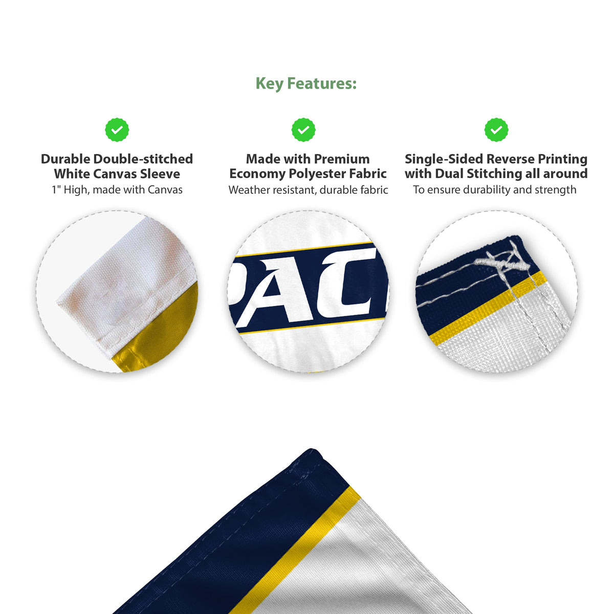 Pace University Premium Car Flag 10.5 x 15 inch