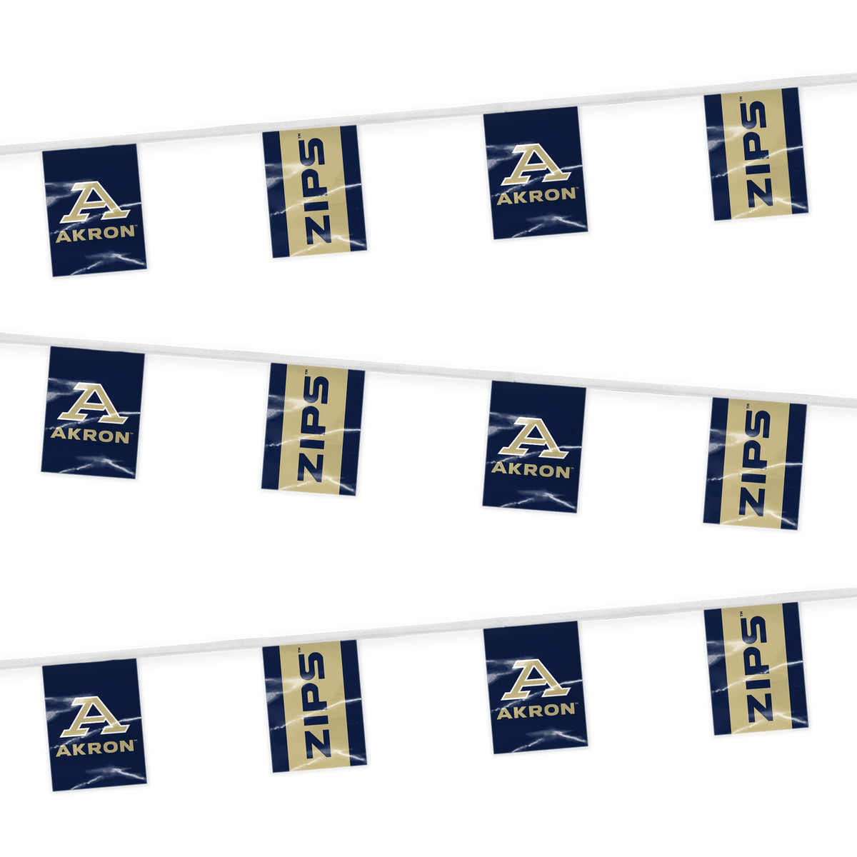 University of Akron Rectangle Pennant String 9 x 12 inch