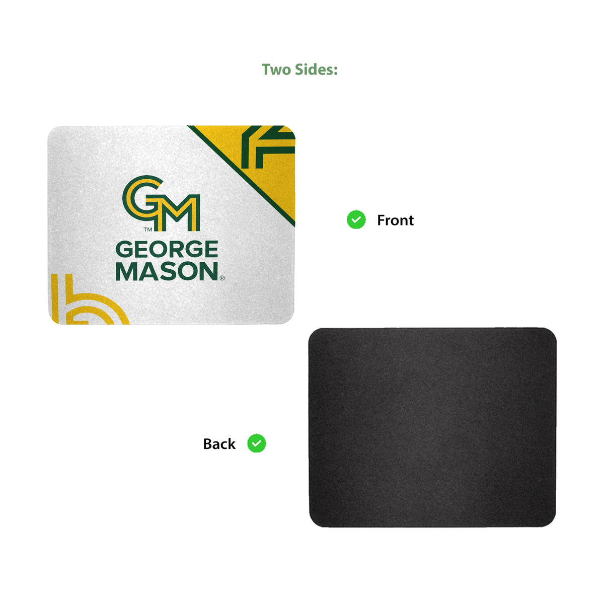 AGAS George Mason GMU University Mouse Pad - Patriots College Gear, Gaming Accessories, Office Decor, Gift for Fans, Sports Merchandise Unisex, Soft Fabric Smooth Mousepad
