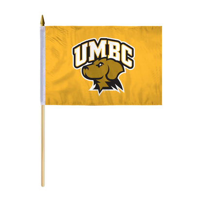 University of Maryland Baltimore County Stick Flag 12 x 18 inch