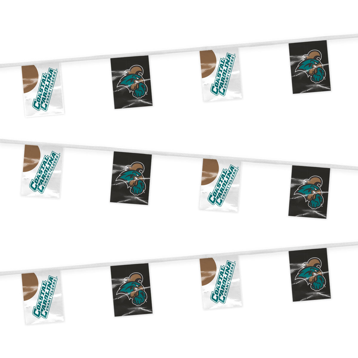 AGAS Coastal Carolina CCU Chanticleers University Decorations, Graduation Pennant Flag Football Décor for Holiday Grad Party Décor - 30FT