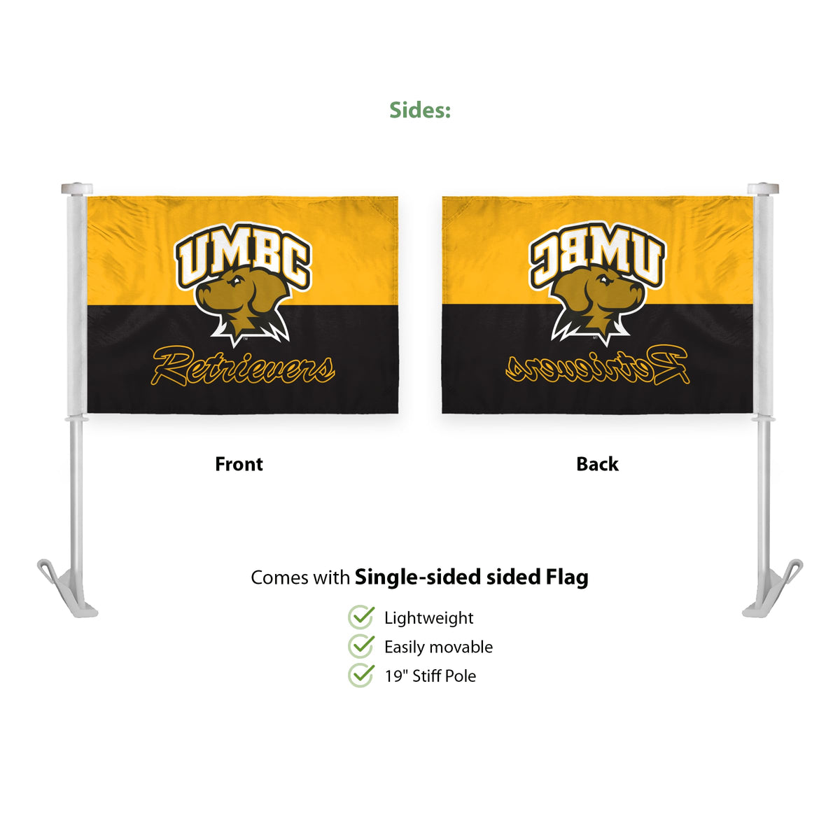 University of Maryland Baltimore County Premium Car Flag 10.5 x 15 inch
