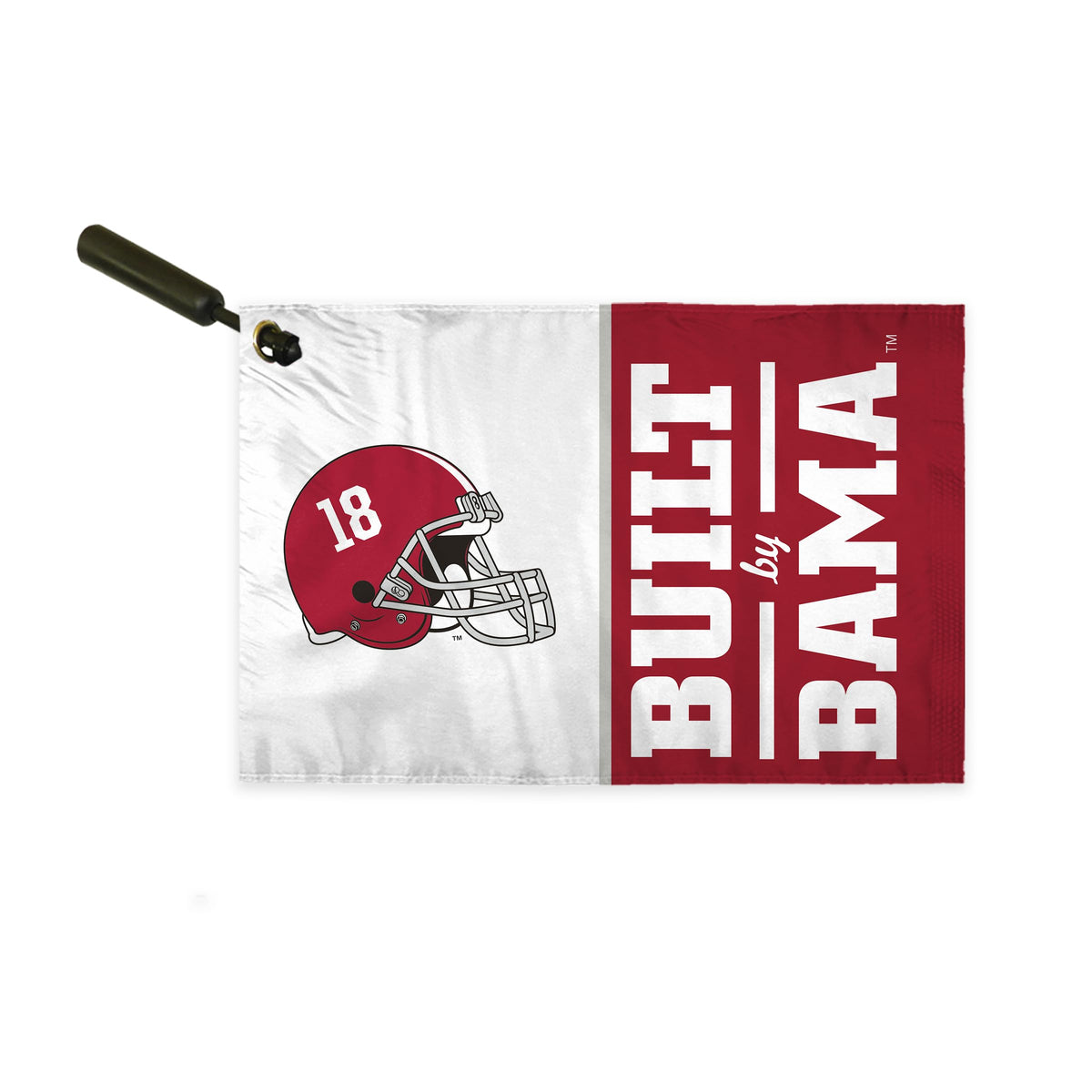 AGAS Alabama University Champ Swirler Flag 12x18 Inch, Alabama Merchandise, Single-Sided Polyester, Built-in Plastic Handle Bar