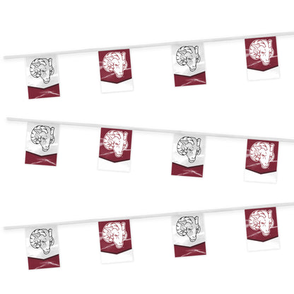 AGAS Fordham University Rectangle Pennant Banner String 9 x 12 inch – 30 ft Flags Fordham Rams Banner Bronx Built Design – Single Sided Printed 9 Mil Poly – Official NCAA Product – Fordham University Party Banner with 18 Pennants
