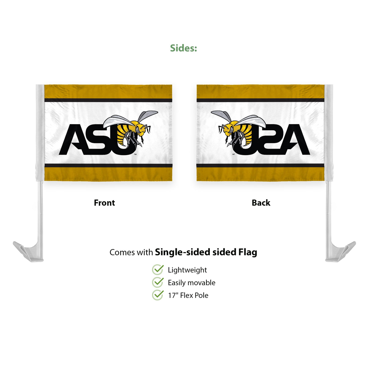 Alabama State University Economy Car Flag 12 x 16 inch