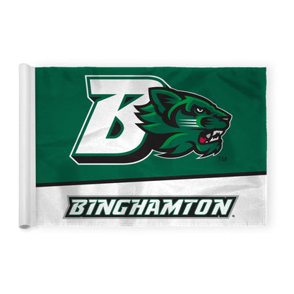 AGAS Binghamton University Golf Flag 6 x 8 inch – Single Sided Printed Nylon BU Bearcats Design – Official NCAA Binghamton Bearcats Flag – Golf Display with Plastic Tube Insert and Reinforced Stitched Edges
