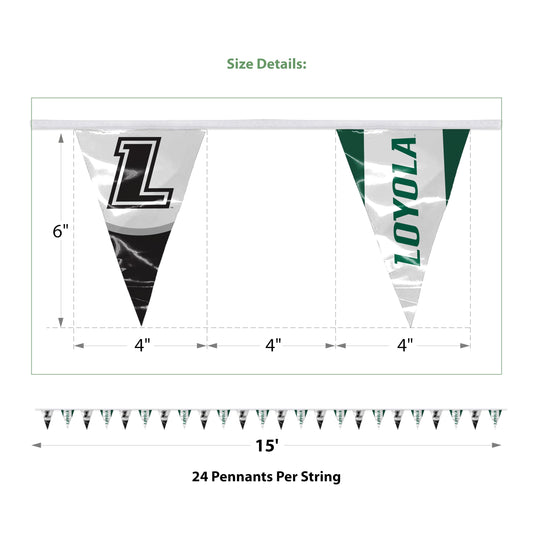 Loyola Maryland University Pennant string 4 x 6 inch