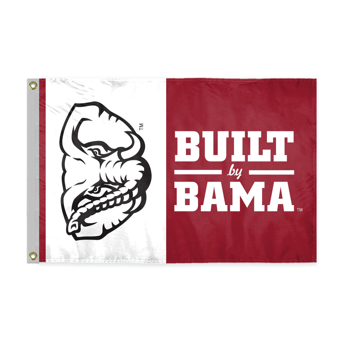 AGAS Alabama University Flag Crimson Tide Built by Bama UA Banners 100% Single-Sided Polyester Indoor Outdoor 2x3 feet Flags - NCAA Officially Licensed 2 x 3 Outdoor Flag Durable with Brass Grommets