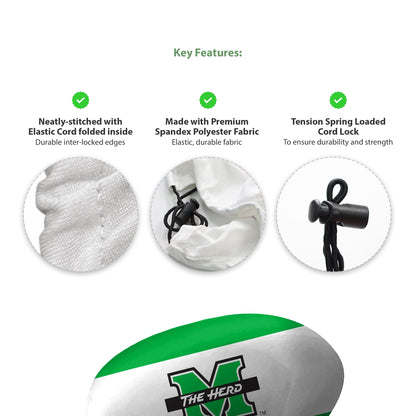 Marshall University Car Mirror Cover 10.6 x 9.5 inch