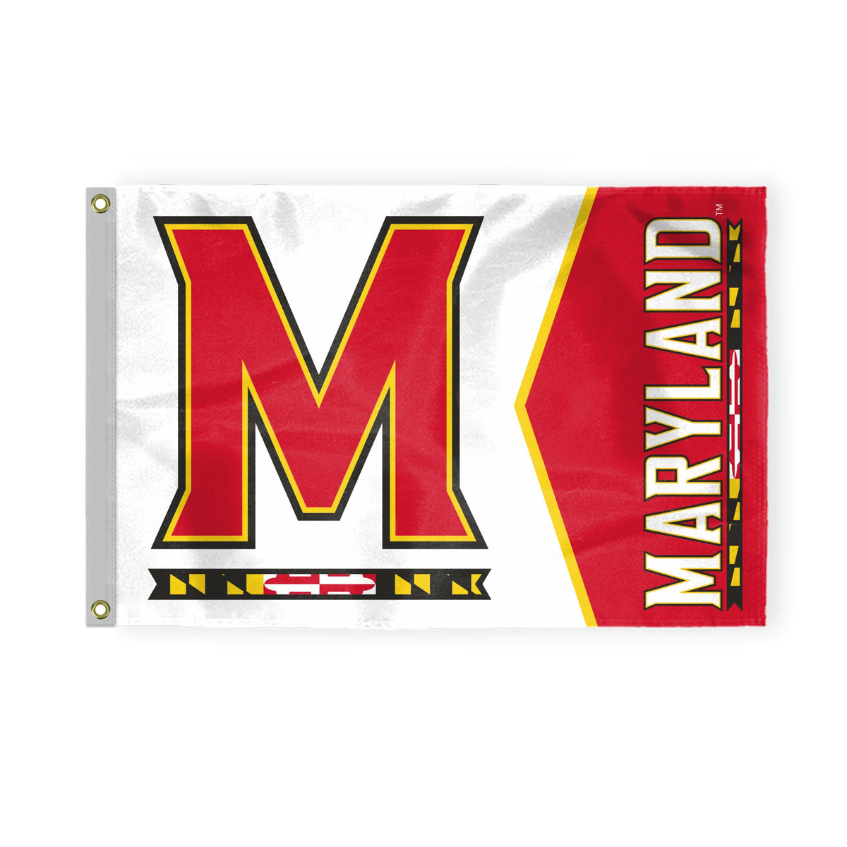 AGAS Maryland UMD Terrapins 3' x 5' Flag - 200D Nylon with Brass Grommets - 3' X 5' Feet - Fan Man Cave Banner Flag