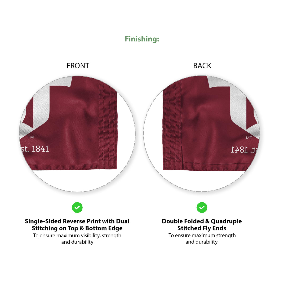 AGAS Fordham University Golf Flag 14 x 20 inch – Single Sided Printed Nylon Fordham Rams Flag with F Logo Design – Official NCAA Product – Fordham University Golf Flag with Plastic Tube Insert and Reinforced Stitched Edges for Outdoor Display
