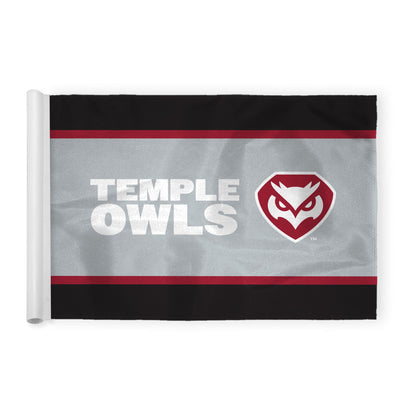 AGAS Temple Owls Wordmark Logo Golf Flag 6 x 8 inch – Single Sided Printed Nylon – Officially Licensed NCAA Product – Temple University Golf Flag with Plastic Tube Insert and Reinforced Stitched Edges