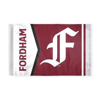 AGAS Fordham University Motorcycle Flag 6 x 9 inch – Single Sided Printed Polyester Fordham Rams Flag with F Logo – Official NCAA Product – Fordham University Bike Flag with 0.75 inch Canvas Sleeve and Reinforced Stitching No Pole Included
