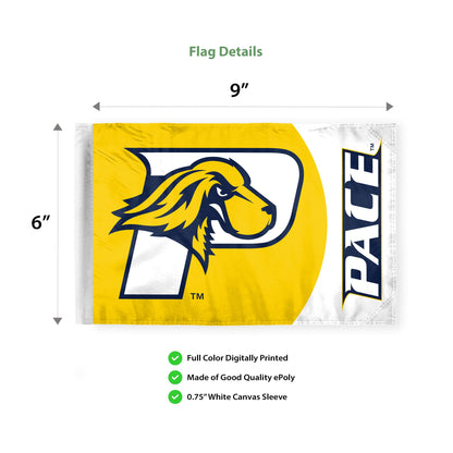 Pace University Motorcycle Flag 6 x 9 inch
