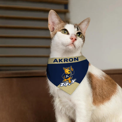 University of Akron Pet Bandana 14.75 x 9.5 inch