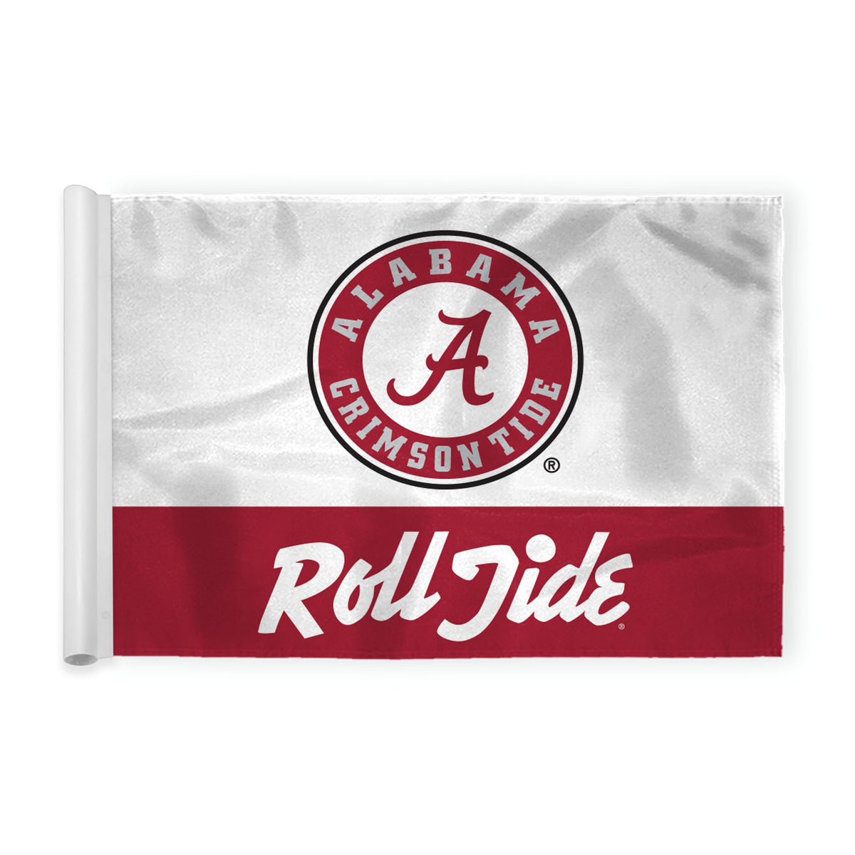 AGAS Alabama University Crimson Tide Golf Flag Roll Tide 6x8 Inch – Fade-Resistant 200D Nylon, Tube Inserted, Mini Putting Green Flags for Yard, Double-Sewn Miniature Pin Regulation Tube Flag